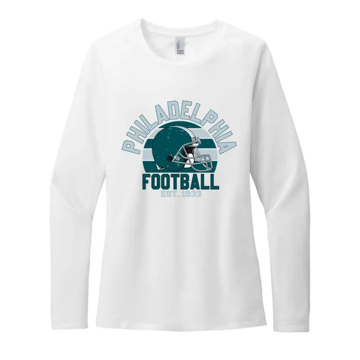 Philadelphia Eagle Football Est 1933 Team Supporter Womens CVC Long Sleeve Shirt