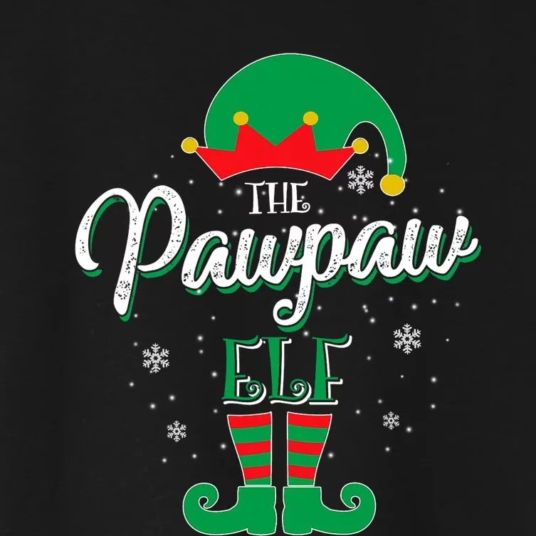 Pawpaw Elf Family Matching Christmas Group Gift Pajama Women's Crop Top Tee