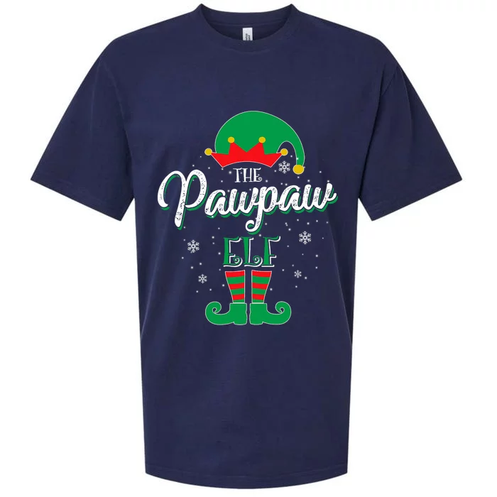 Pawpaw Elf Family Matching Christmas Group Gift Pajama Sueded Cloud Jersey T-Shirt