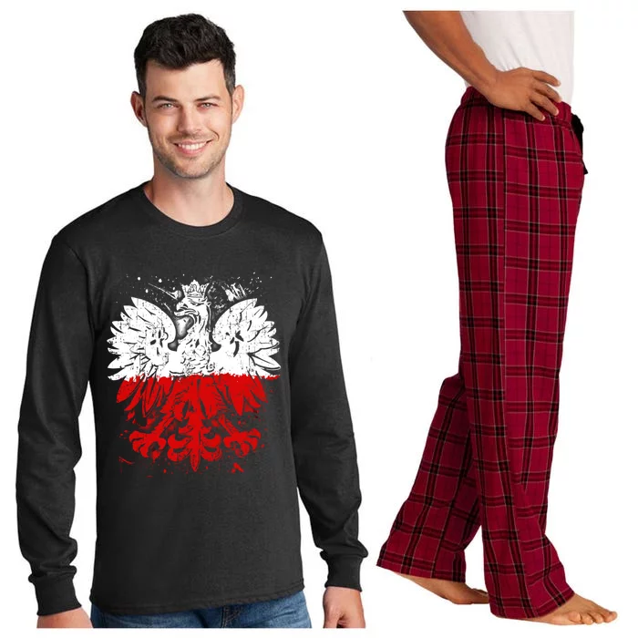 Polish Eagle Falcon Pride Flag Poland Gift Dyngus Day Gift Long Sleeve Pajama Set