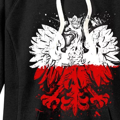 Polish Eagle Falcon Pride Flag Poland Gift Dyngus Day Gift Women's Fleece Hoodie