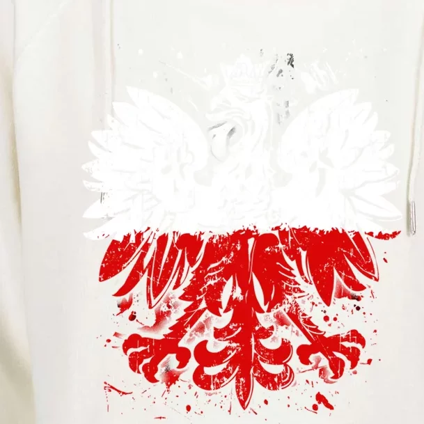 Polish Eagle Falcon Pride Flag Poland Gift Dyngus Day Gift Womens Funnel Neck Pullover Hood