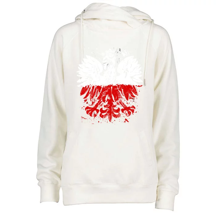 Polish Eagle Falcon Pride Flag Poland Gift Dyngus Day Gift Womens Funnel Neck Pullover Hood