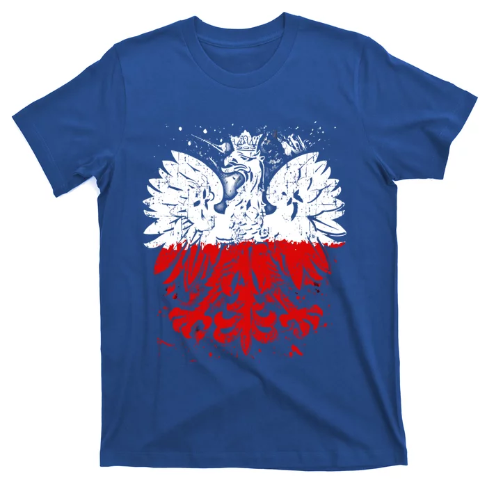 Polish Eagle Falcon Pride Flag Poland Gift Dyngus Day Gift T-Shirt