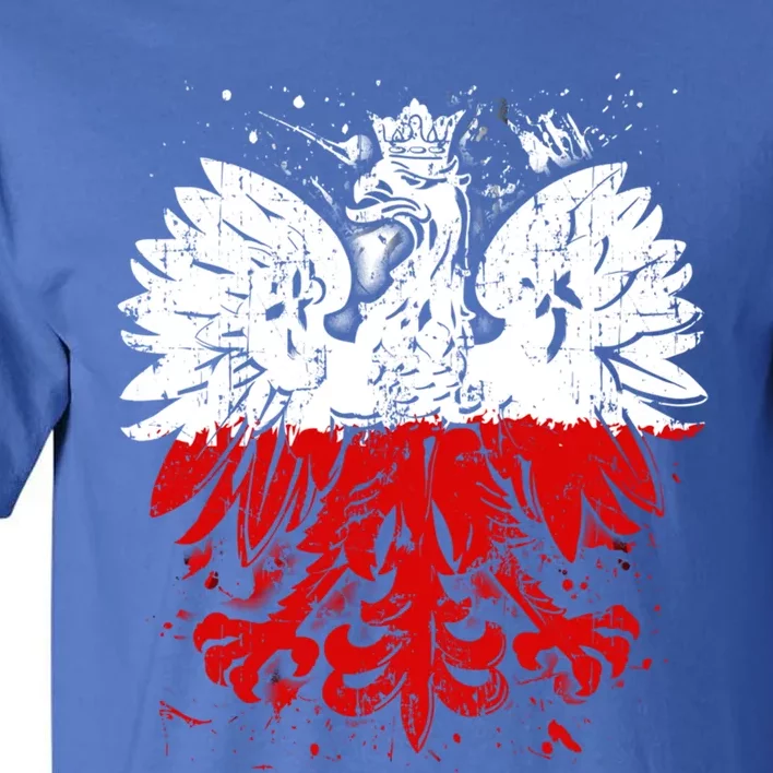 Polish Eagle Falcon Pride Flag Poland Gift Dyngus Day Gift Tall T-Shirt