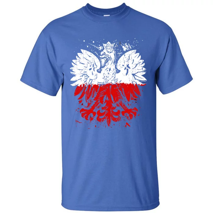 Polish Eagle Falcon Pride Flag Poland Gift Dyngus Day Gift Tall T-Shirt