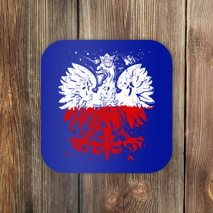 Polish Eagle Falcon Pride Flag Poland Gift Dyngus Day Gift Coaster