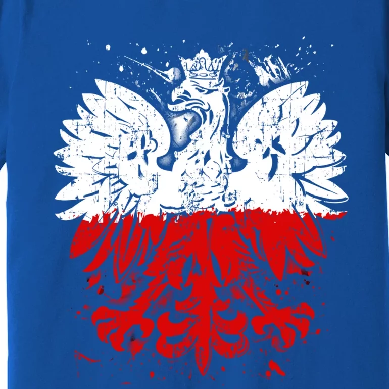 Polish Eagle Falcon Pride Flag Poland Gift Dyngus Day Gift Premium T-Shirt