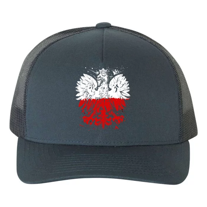 Polish Eagle Falcon Pride Flag Poland Gift Dyngus Day Gift Yupoong Adult 5-Panel Trucker Hat