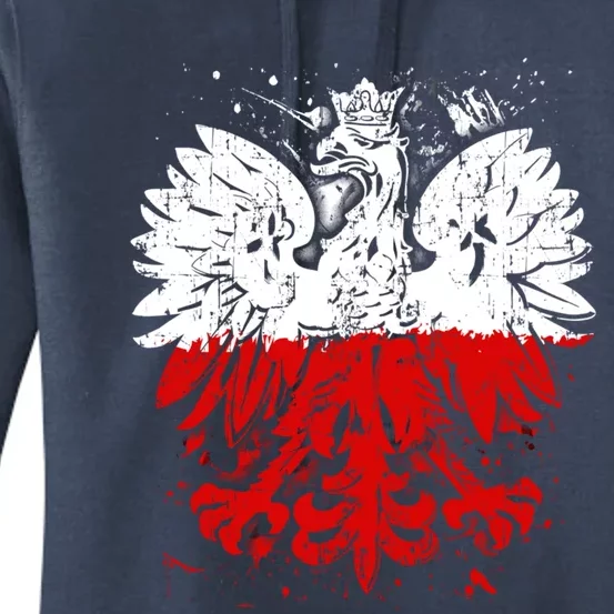 Polish Eagle Falcon Pride Flag Poland Gift Dyngus Day Gift Women's Pullover Hoodie