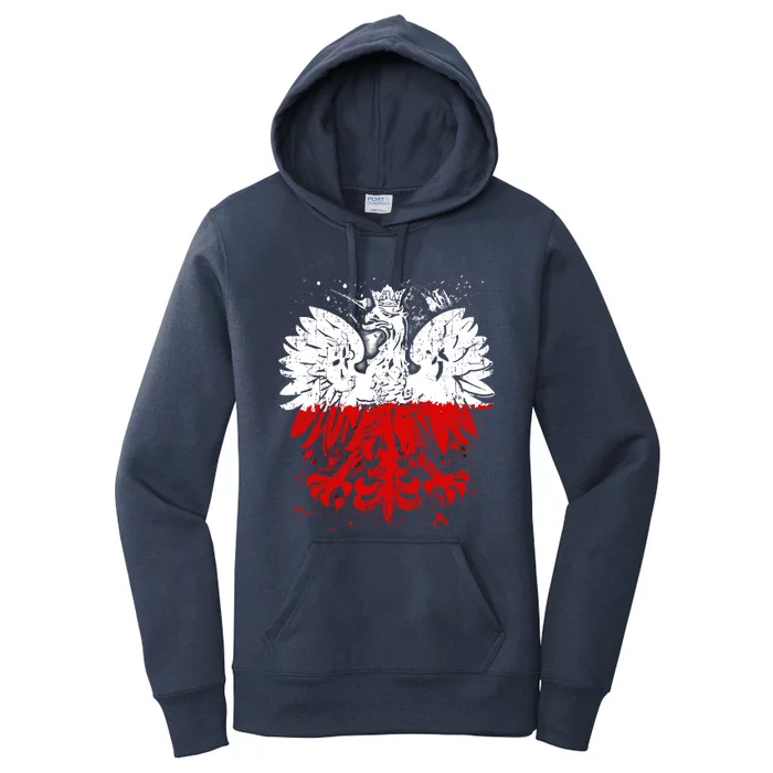 Polish Eagle Falcon Pride Flag Poland Gift Dyngus Day Gift Women's Pullover Hoodie