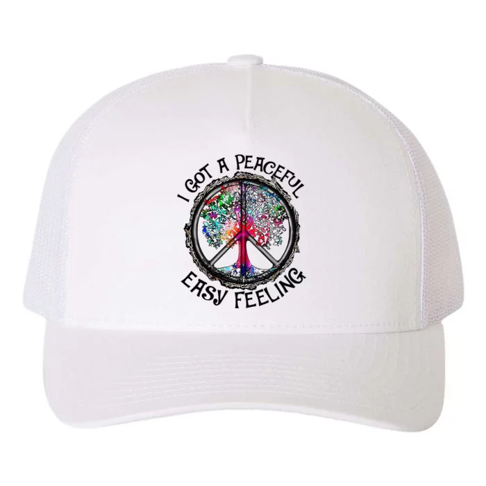 Peaceful Easy Feeling Hippie Peaceful Top Yupoong Adult 5-Panel Trucker Hat