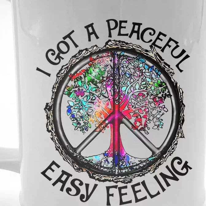 Peaceful Easy Feeling Hippie Peaceful Top Front & Back Beer Stein