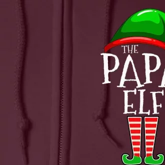 Papa Elf Family Matching Group Christmas Grandpa Full Zip Hoodie