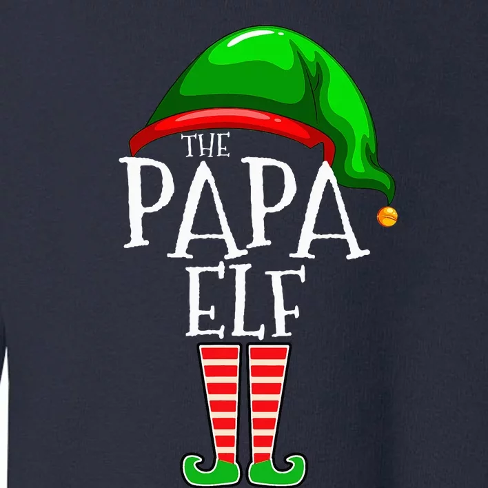 Papa Elf Family Matching Group Christmas Grandpa Toddler Sweatshirt