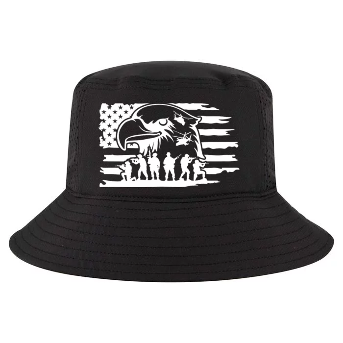 Patriotic Eagle Flag Cool Comfort Performance Bucket Hat