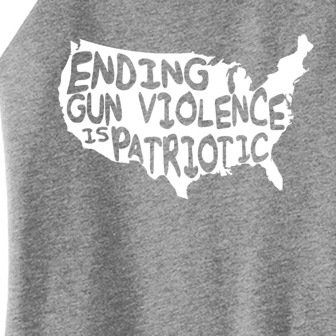 Peace Ending Gun Violence Is Patriotic Awareness Day Women’s Perfect Tri Rocker Tank