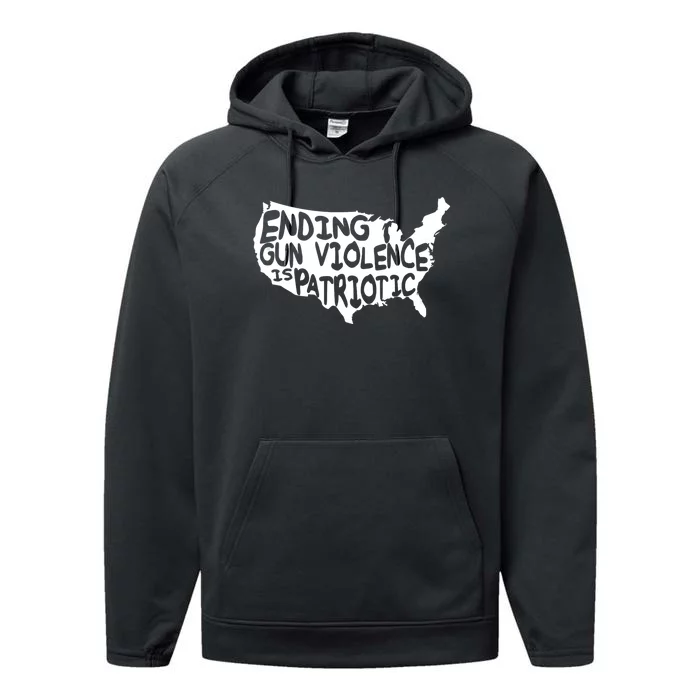 Peace Ending Gun Violence Is Patriotic Awareness Day Performance Fleece Hoodie