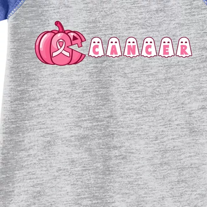 Pumpkin Eating Ghost Gamer Support Breast Cancer Warrior Cool Gift Infant Baby Jersey Bodysuit