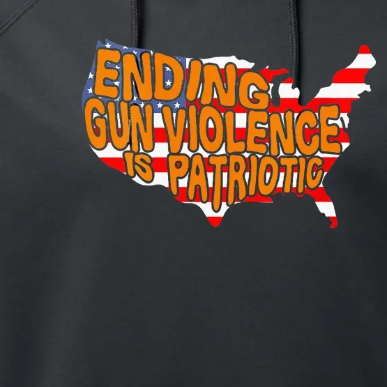 Peace Ending Gun Violence Is Patriotic Awareness Day Performance Fleece Hoodie