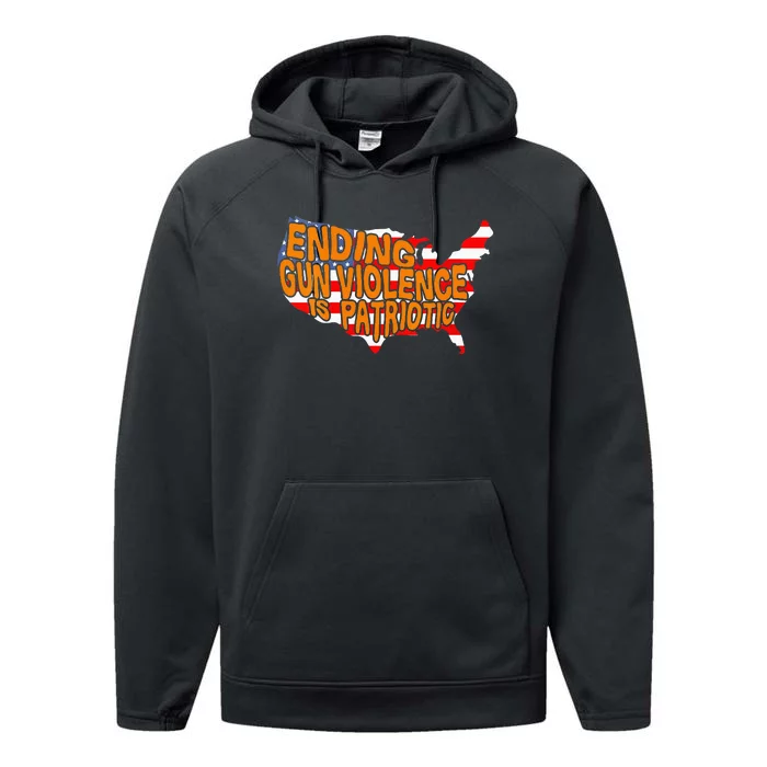 Peace Ending Gun Violence Is Patriotic Awareness Day Performance Fleece Hoodie