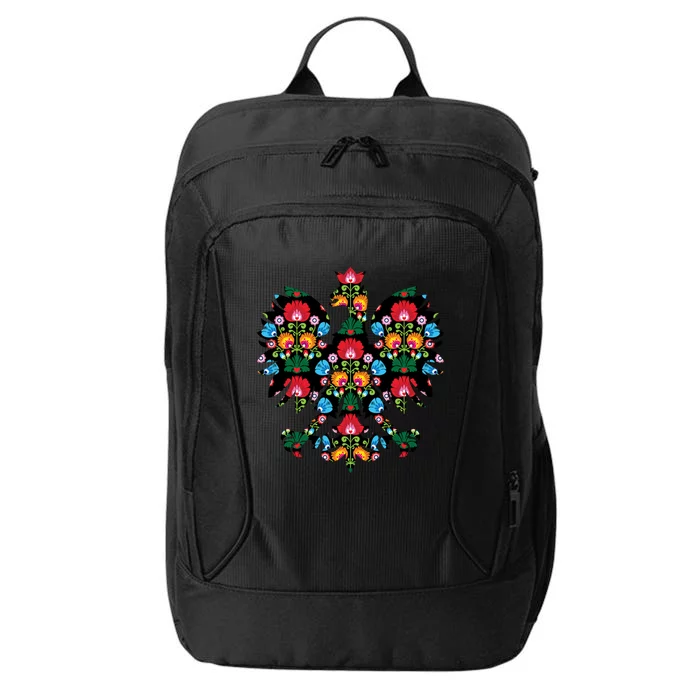 Polish Eagle Gift Poland Wycinanki Emblem, Polish Folk Art Fest Gift City Backpack