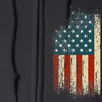 Patriotic Electrician Gifts American USA Flag Funny Lineman Full Zip Hoodie