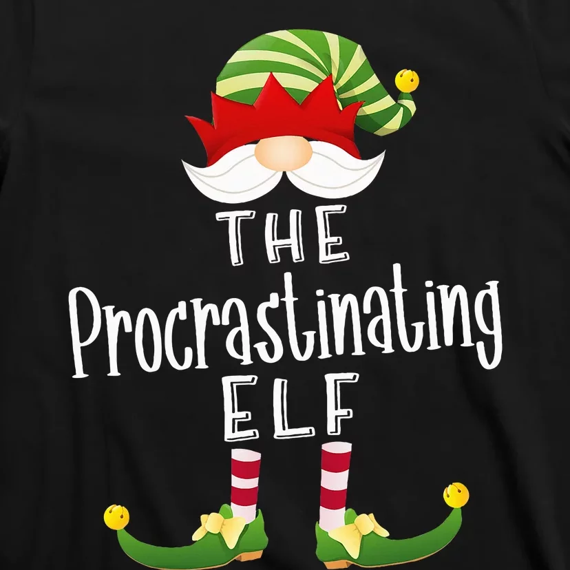 Procrastinating Elf Group Christmas Funny Pajama Party T-Shirt