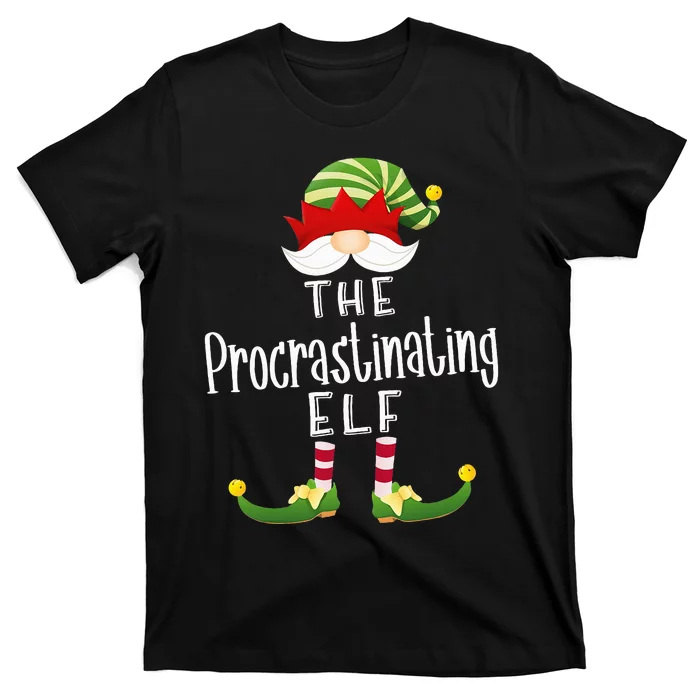 Procrastinating Elf Group Christmas Funny Pajama Party T-Shirt