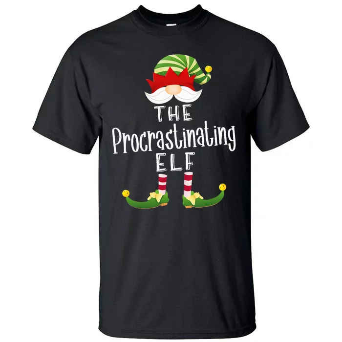 Procrastinating Elf Group Christmas Funny Pajama Party Tall T-Shirt