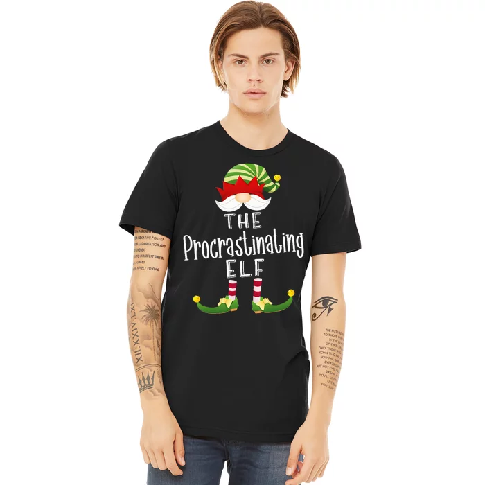 Procrastinating Elf Group Christmas Funny Pajama Party Premium T-Shirt