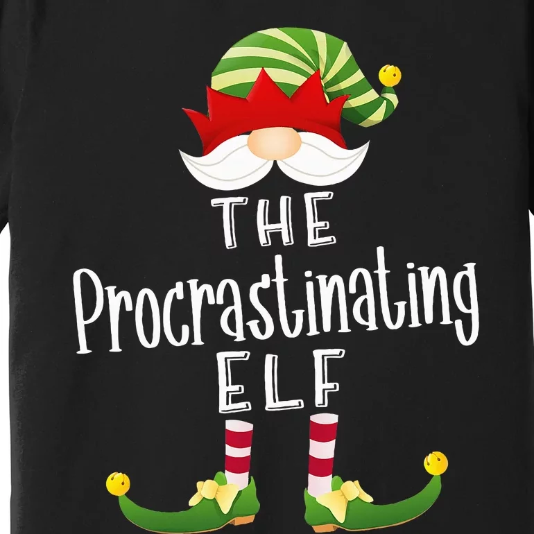 Procrastinating Elf Group Christmas Funny Pajama Party Premium T-Shirt