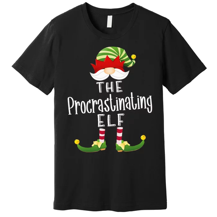 Procrastinating Elf Group Christmas Funny Pajama Party Premium T-Shirt