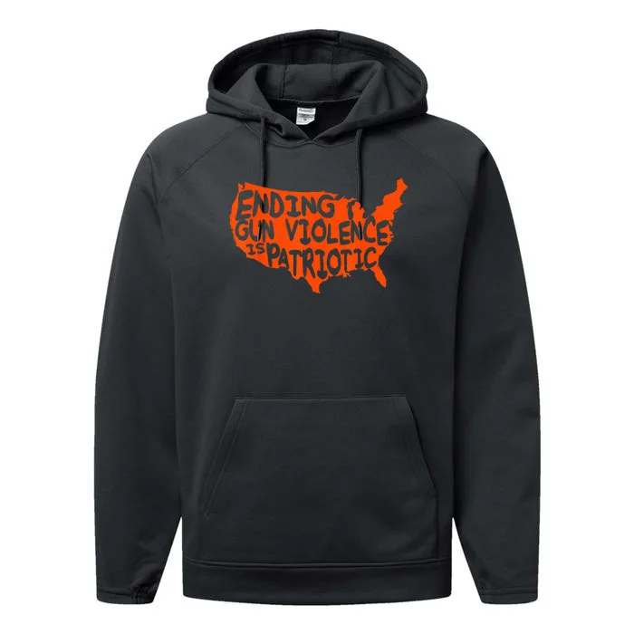 Peace Ending Gun Violence is Patriotic Awareness Day Performance Fleece Hoodie