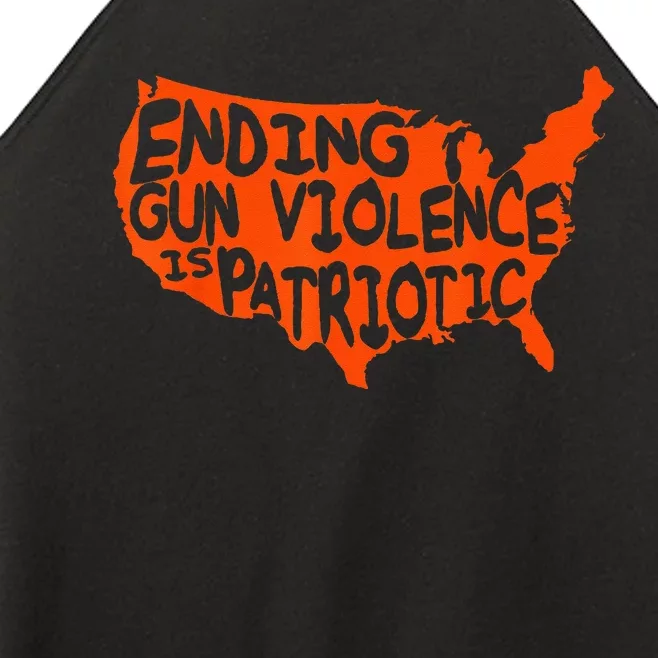 Peace Ending Gun Violence is Patriotic Awareness Day Women’s Perfect Tri Rocker Tank