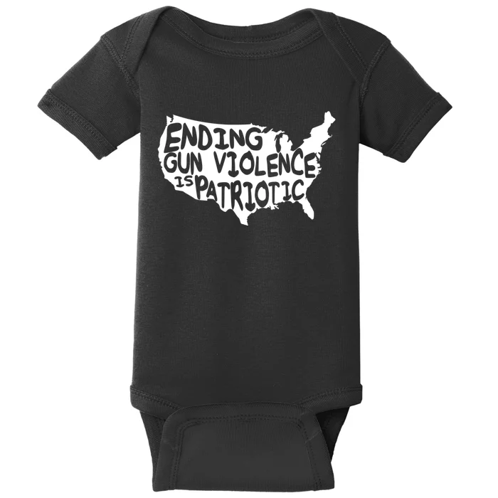 Peace Ending Gun Violence Is Patriotic Awareness Day. Baby Bodysuit