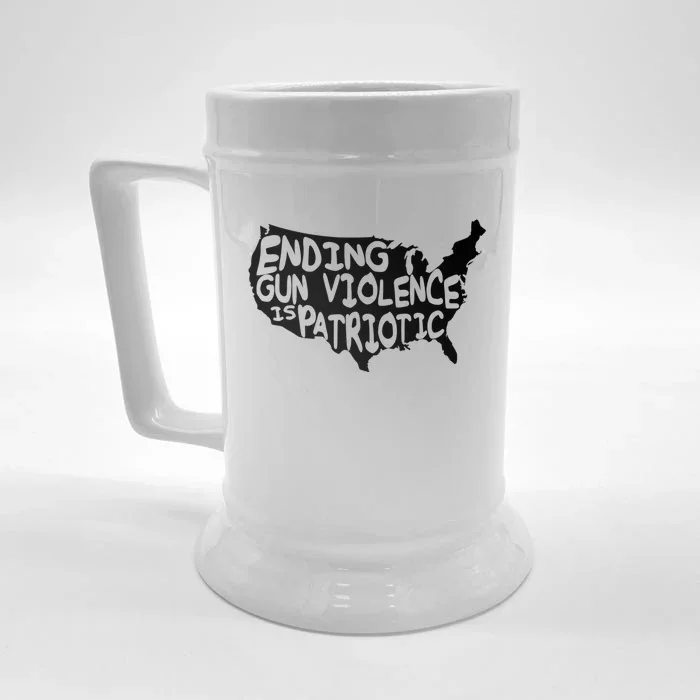 Peace Ending Gun Violence Is Patriotic Awareness Day. Front & Back Beer Stein