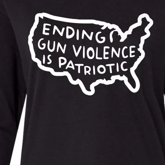 Peace Ending Gun Violence Is Patriotic Awareness Day Womens Cotton Relaxed Long Sleeve T-Shirt