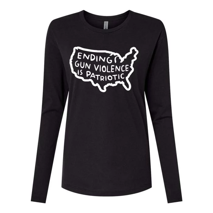 Peace Ending Gun Violence Is Patriotic Awareness Day Womens Cotton Relaxed Long Sleeve T-Shirt