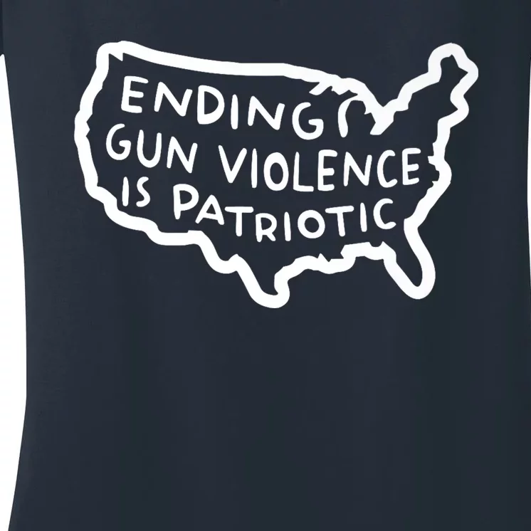 Peace Ending Gun Violence Is Patriotic Awareness Day Women's V-Neck T-Shirt