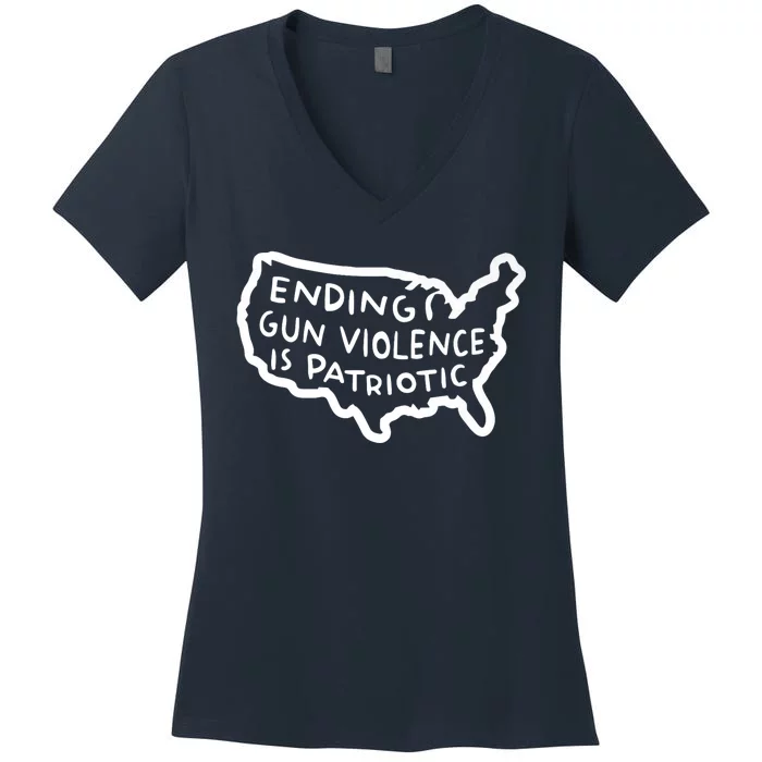 Peace Ending Gun Violence Is Patriotic Awareness Day Women's V-Neck T-Shirt