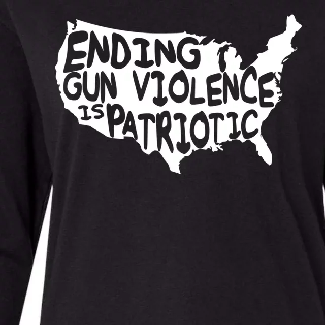 Peace Ending Gun Violence Is Patriotic Awareness Day Womens Cotton Relaxed Long Sleeve T-Shirt