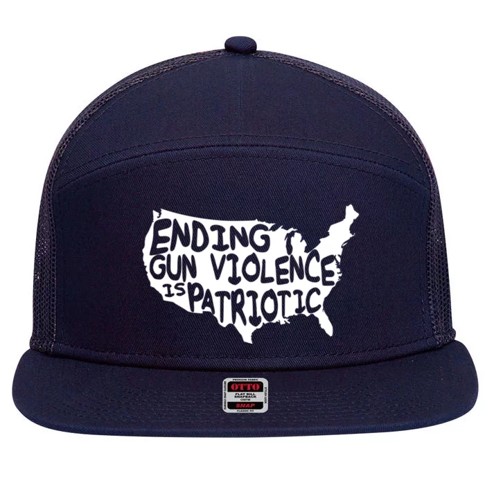 Peace Ending Gun Violence Is Patriotic Awareness Day 7 Panel Mesh Trucker Snapback Hat