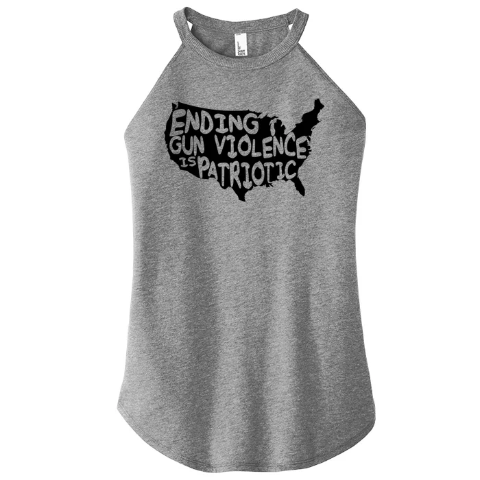 Peace Ending Gun Violence Is Patriotic Awareness Day Women’s Perfect Tri Rocker Tank