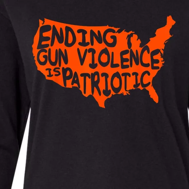 Peace Ending Gun Violence Is Patriotic Awareness Day Womens Cotton Relaxed Long Sleeve T-Shirt