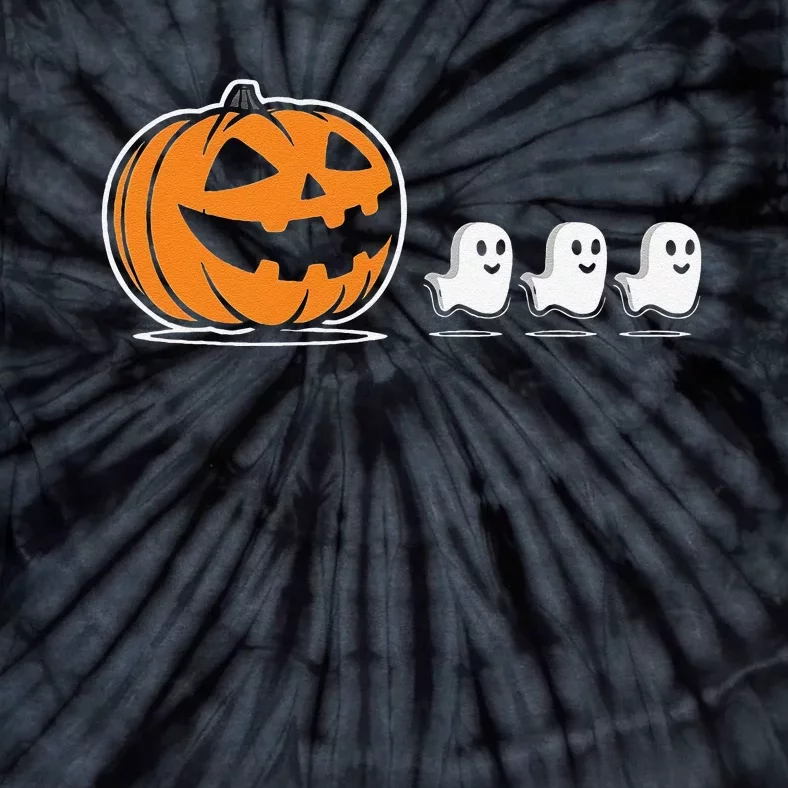 Pumpkin Eating Ghost Jack O Lantern Halloween Gamer Tie-Dye T-Shirt