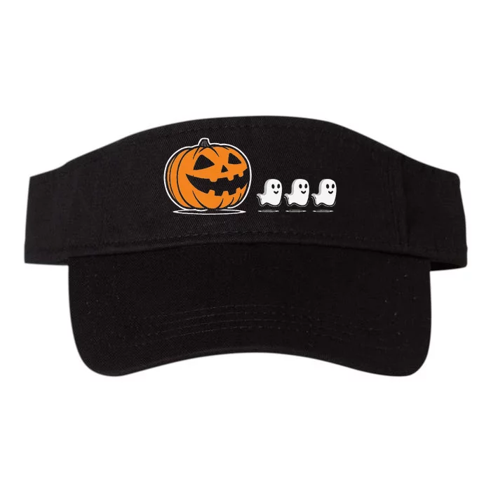 Pumpkin Eating Ghost Jack O Lantern Halloween Gamer Valucap Bio-Washed Visor