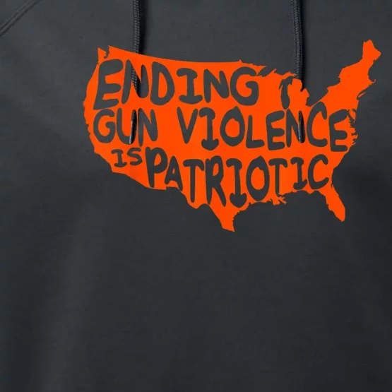 Peace Ending Gun Violence Is Patriotic Awareness Day Performance Fleece Hoodie