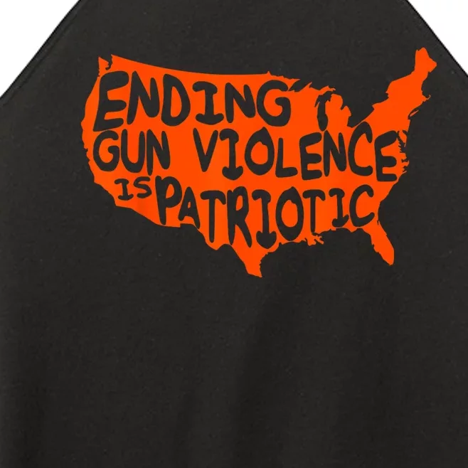 Peace Ending Gun Violence Is Patriotic Awareness Day Women’s Perfect Tri Rocker Tank