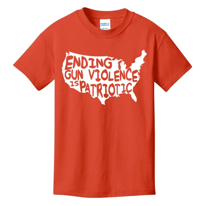 Peace Ending Gun Violence Is Patriotic Awareness Day Kids T-Shirt